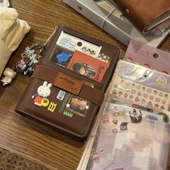 复古棕色m5皮质活页手账本高颜值学生随身口袋本日程手帐记事本子