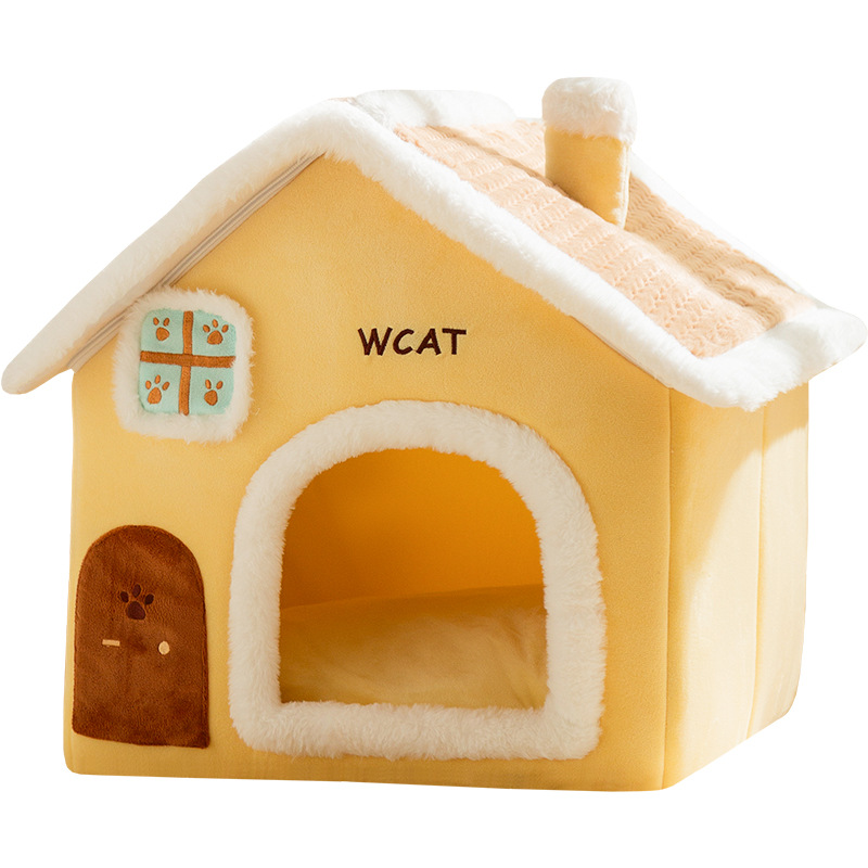 Nueva casa de Yashe, perro y gato, perro y gato, perro pequeño y medio, cama de perro caliente a prueba de viento, desmontable y lavable, oso