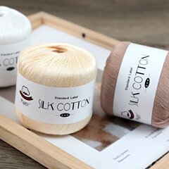 6号蕾丝线真丝棉亚麻棉线手工编织玩偶材料包diy钩针毛线团衣服线
