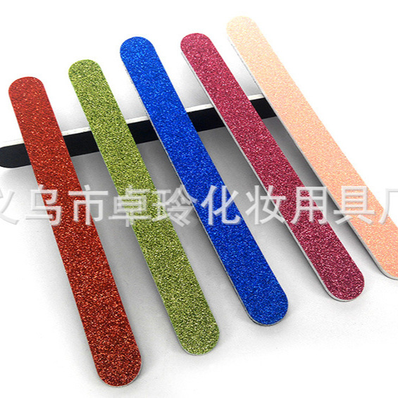 Fabricantes tira de uñas directa un lado moliendo un archivo de brillo de cebolla de oro en polvo lima de uñas perenne en stock