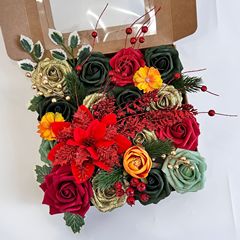 Artificial Flowers 跨境圣诞仿真花礼盒花家居手捧花束DIY材料包