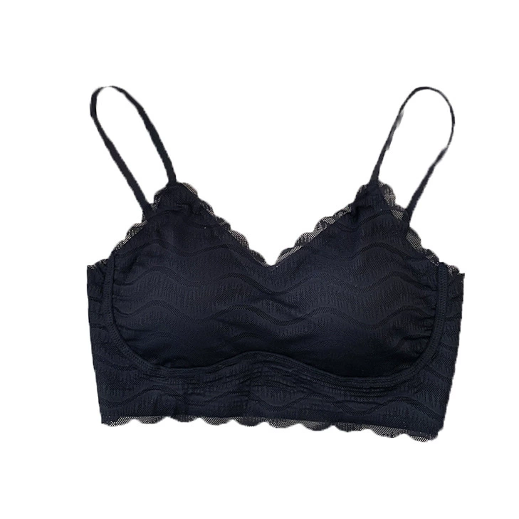 Summer underwear, supporting wireless bra, lace breast tightener, beautiful back