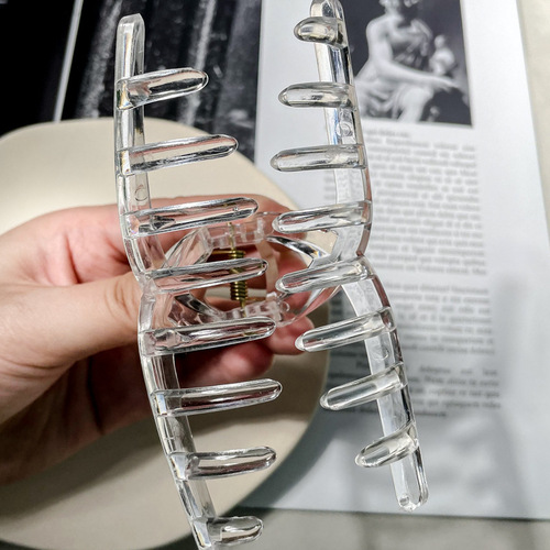 Hairpin for women to style hair at the back of the head, Korean influencer transparent hair claw hair shark clip for women, medium large hair clip