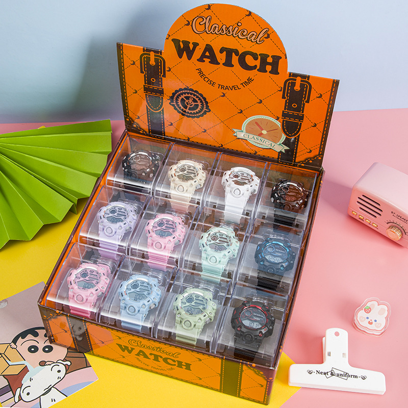 Dashi serie caja electrónica reloj popular luminoso impermeable reloj para estudiantes hombres y mujeres simple reloj deportivo