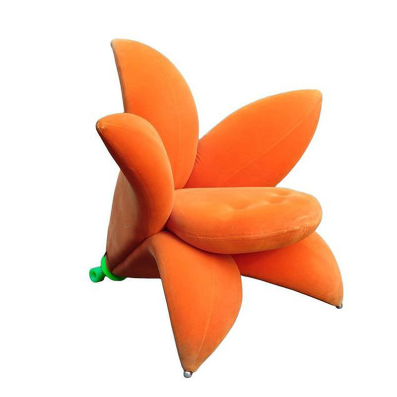 花瓣椅北欧轻奢现代设计师花朵椅百合花休闲椅创意喇叭花椅小户型|undefined