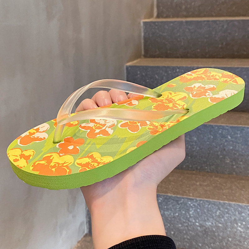Zapatillas de flip flop para mujeres de moda brillante y fresca nueva moda para viajar en verano a la playa para usar zapatillas