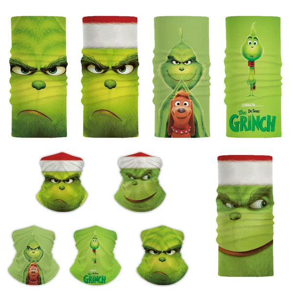 Foreign Trade Green Fur Grinch Funny Expression Headgear 2025 Christmas Party Magic Headband Movie Jacket