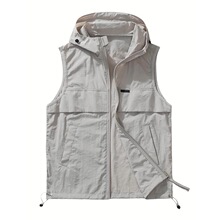 X 48516 Men Hooded Vest Summer Sleeves Jacket ������ñ��