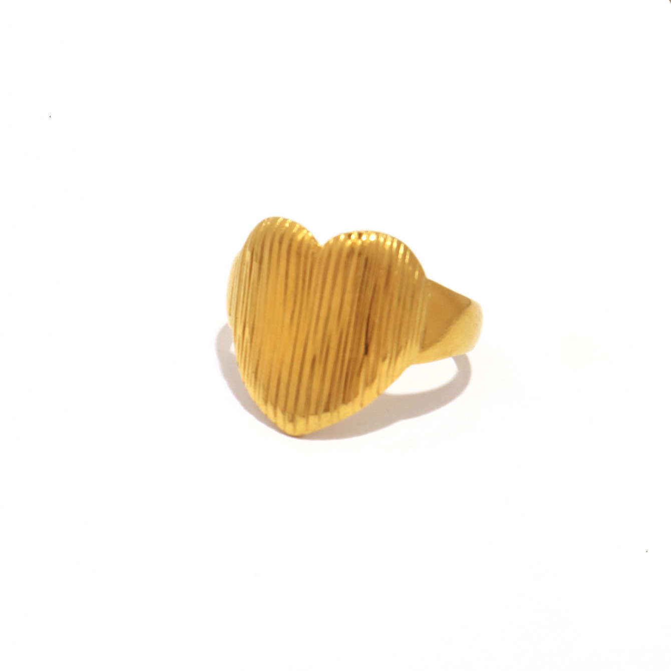 Leaf, Heart Shape Pattern Women's Gender Wholesale Jewelry Retro Leaf Heart Shape 304 Stainless Steel Plating Open Rings