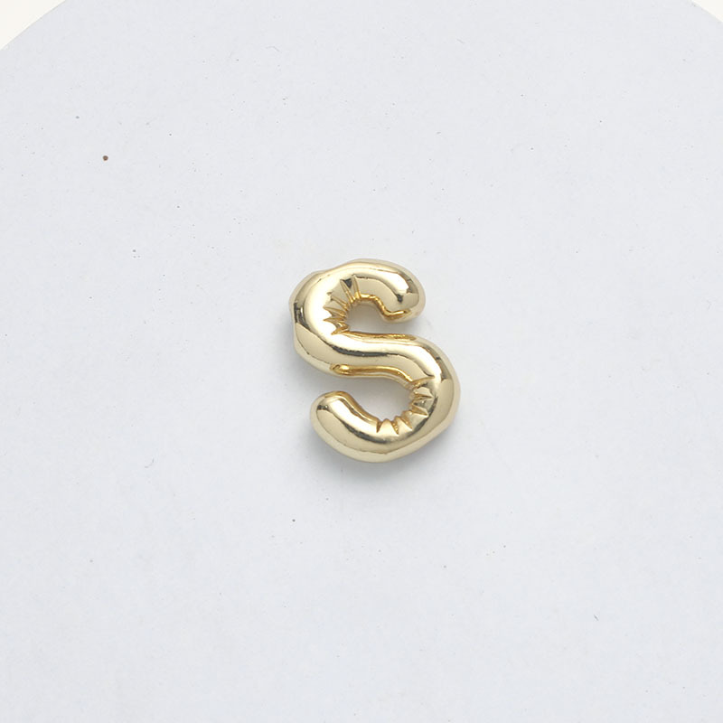 1 Piece 15.5*21.5*5.5mm Brass 14K Gold Plated Letter Pendant display picture 19