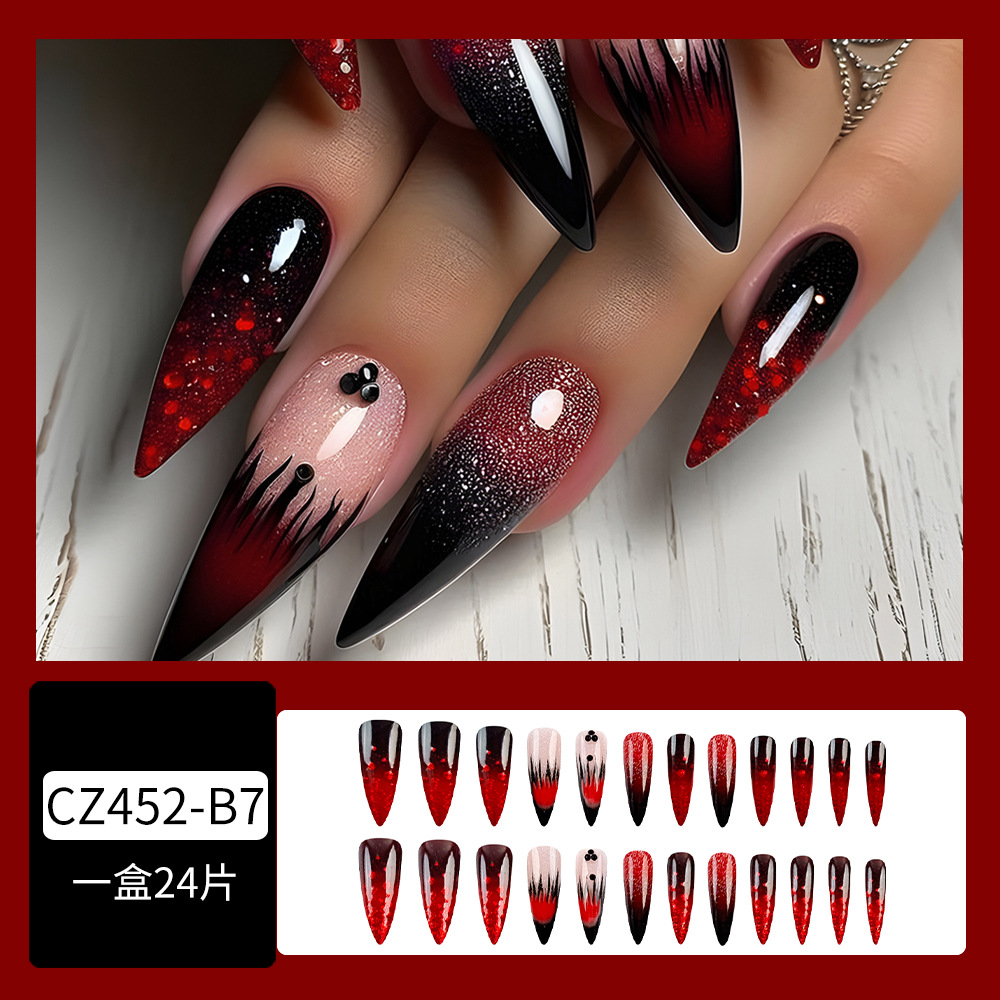 Cross-border uñas falsas uñas desgaste largo T-punto de la jalea del diamante del clavo del gel de uñas pieza de prensa al por mayor en las uñas