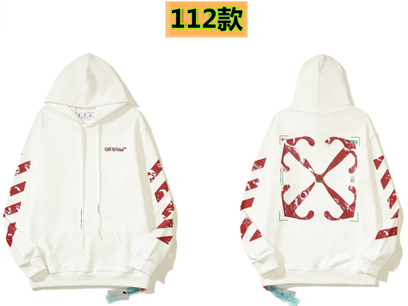 Marca de moda offwhite graffiti religioso pintura al óleo impresión de flecha hombre y mujer suelta OW pareja alta calle hoodie abrigo