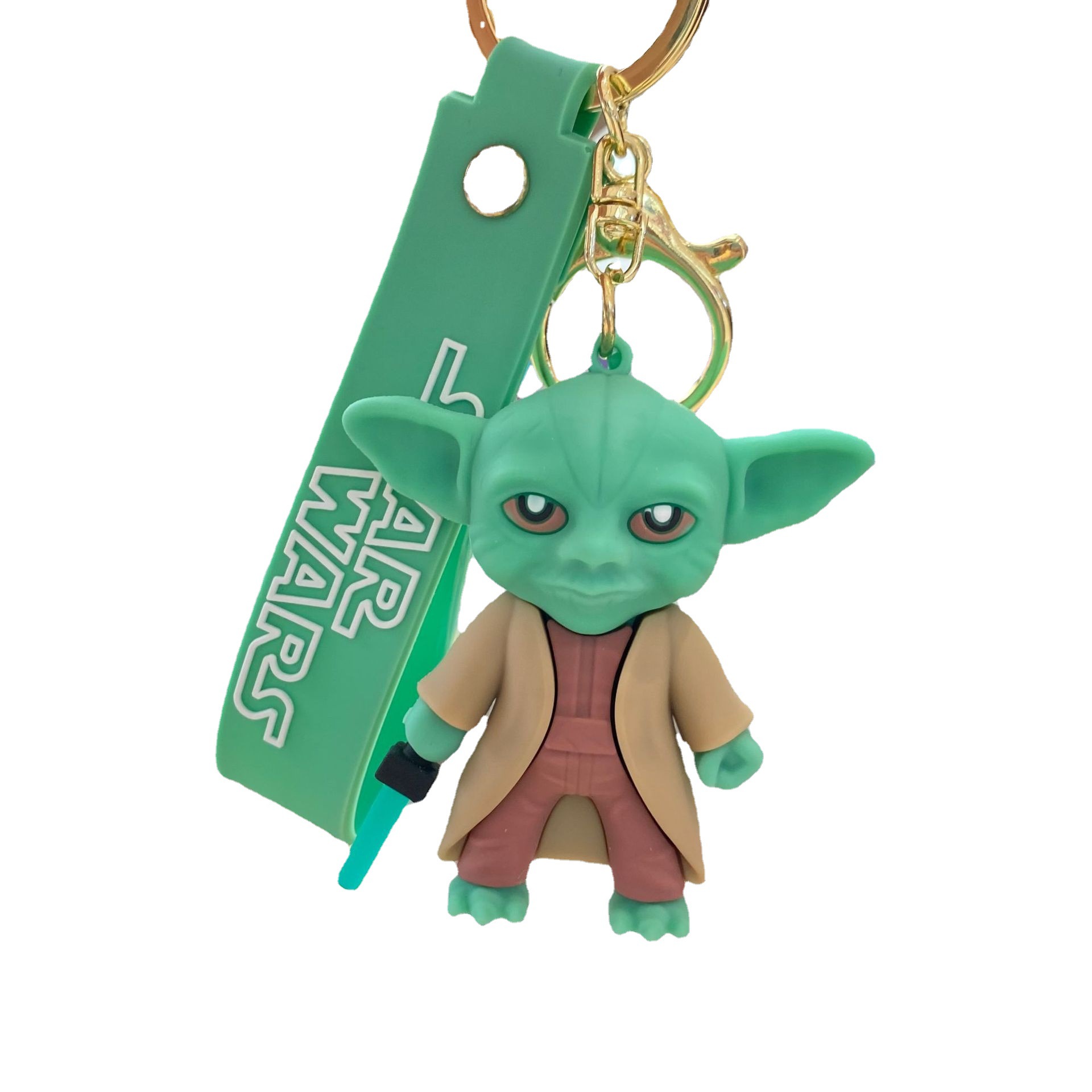 Transfronteriza Star Wars llavero personalidad Yoda tridimensional muñeca de dibujos animados mochila colgante adornos pequeño regalo al por mayor