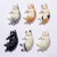 Japanese Cartoon Three-dimensional Cat Micro Landscape Gardening Decoration Ornaments DIY Resin Accessories Accessories Refrigerator Stickers