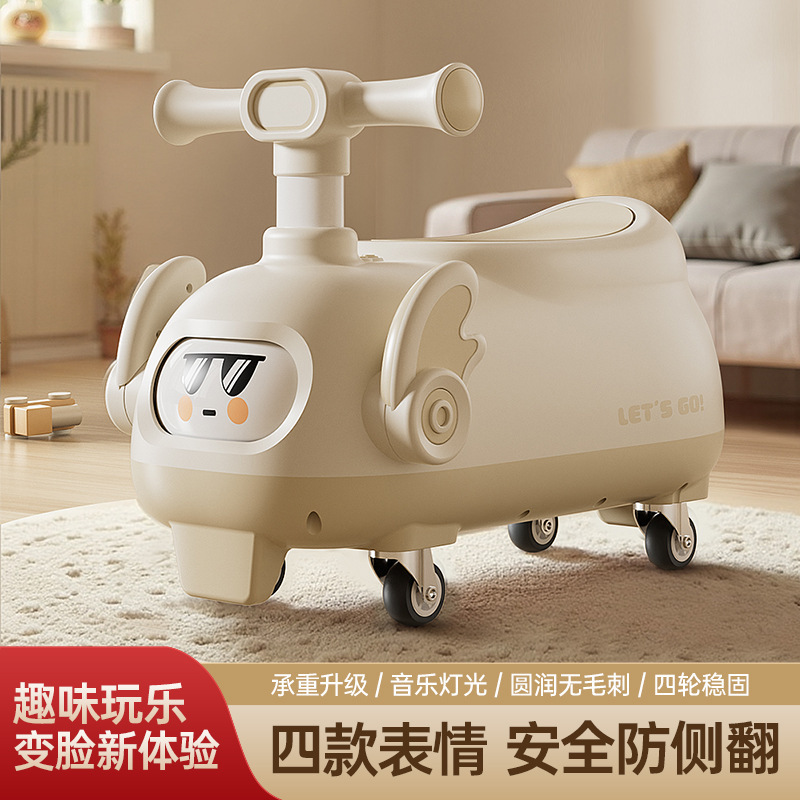 2025 Kidsren's Face-Changing Multi-Functional Scooter 1-3-Year-Old Baby Gift Rocking Horse Can Ride on the Scooter and Twist the Car