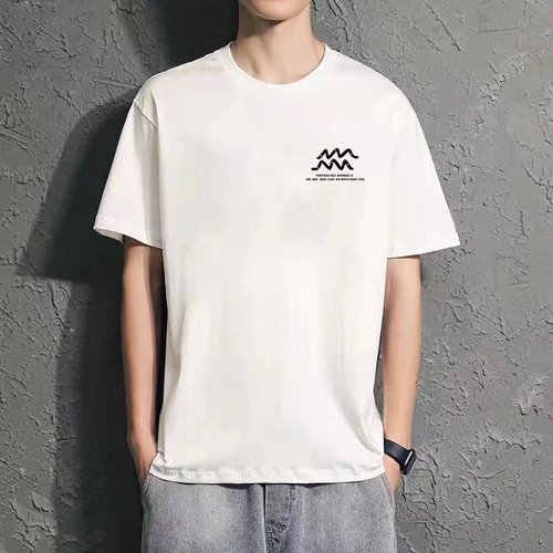 Awake Lion Summer National Trend T-Shirt for Men, Simple Loose Matchy Casual Short Sleeve Ins Trend Brand College Style Trend