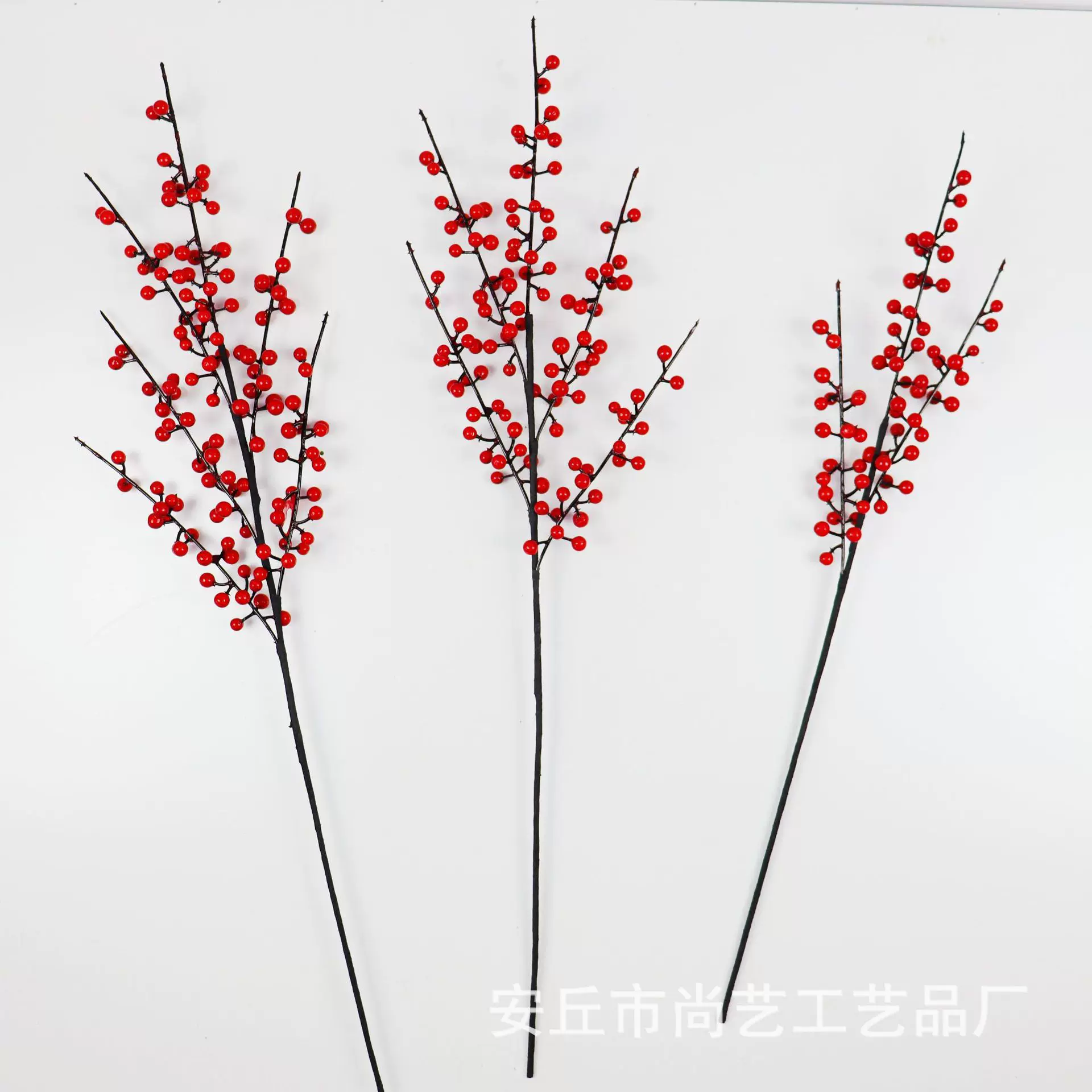 发财果红果仿真花假花摆设客厅餐桌花摆花2022新年喜庆装饰花摆件