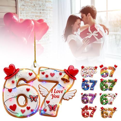 Ventas transfronterizas calientes seisseven67 seis siete decoraciones de Navidad acrílicas decoración divertida