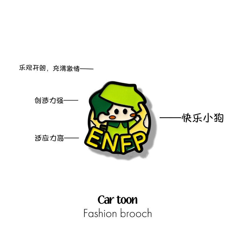 MBTI 16 タイプの人格周辺ブローチ職業性格テスト金属バッジ男性と女性の学生バックパック装飾|undefined