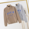ADER Cashmere sweater woman 2022 new pattern Autumn and winter Plush thickening Lazy tassels Embroidery letter Chain length