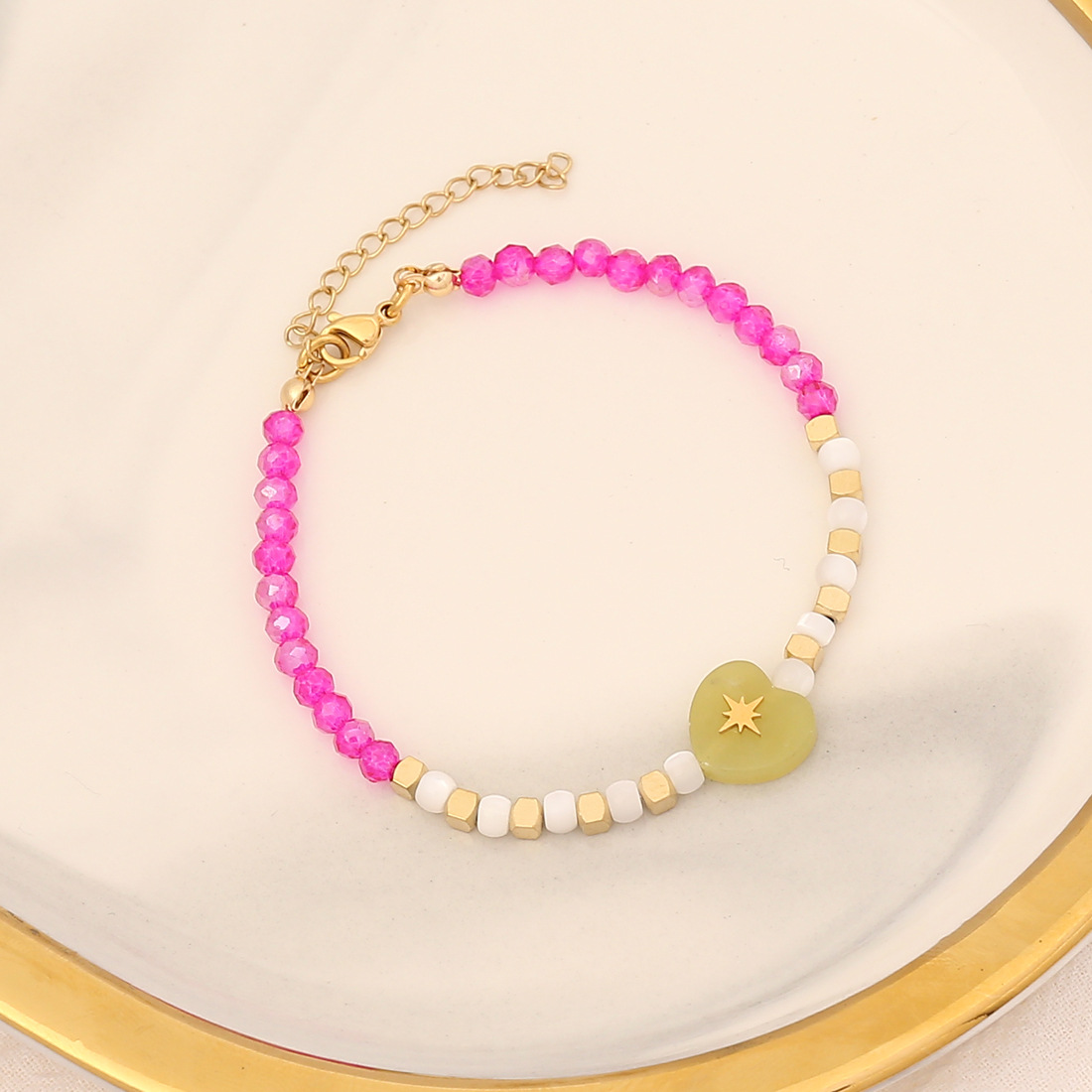 Fashion Heart Shape Stainless Steel Heart Bracelets 1 Piece