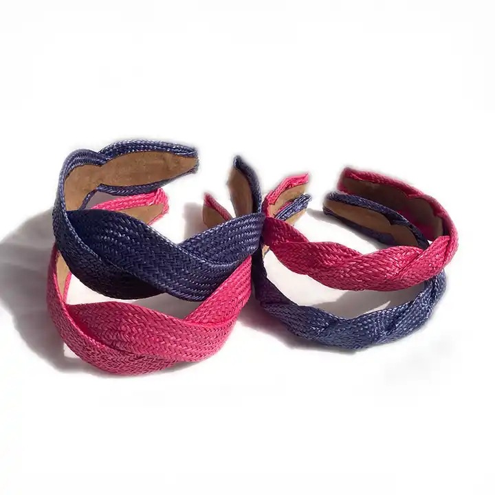 Retro, Simple Style Style Retro Simple Style Solid Color Cloth Handmade Knitting Hair Band