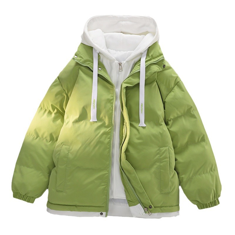 Fake Two Piece Men's Spring New Fashion Brand Jacket ins Autumn and Winter Thickened Down Cotton_voghion.com