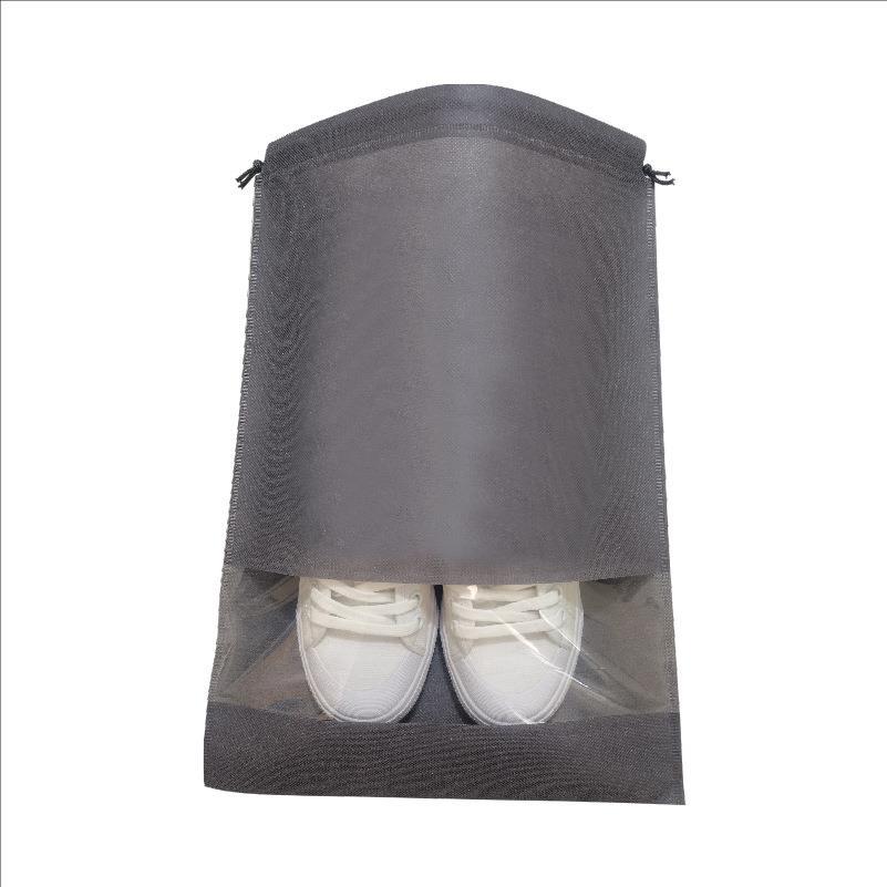 Bolsa de almacenamiento de zapatos no tejidos bolsa de cordón sucia a prueba de polvo transparente bolsa de cordón transpirable bolsa de almacenamiento de ropa de viaje