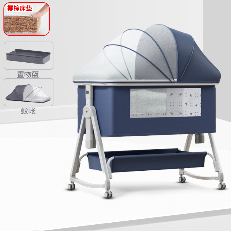 Cuna móvil Cuna portátil Cuna para bebé Cama plegable multifuncional bb Cama grande de costura para niños recién nacidos