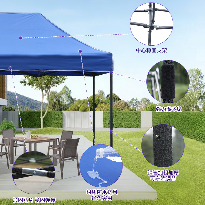 Exposición de promoción transfronteriza tiendas de campaña publicitarias logotipo de impresión tiendas de campaña plegables al aire libre