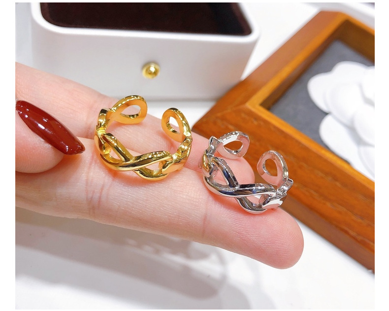Fashion Letter Copper Plating Open Ring 1 Piece