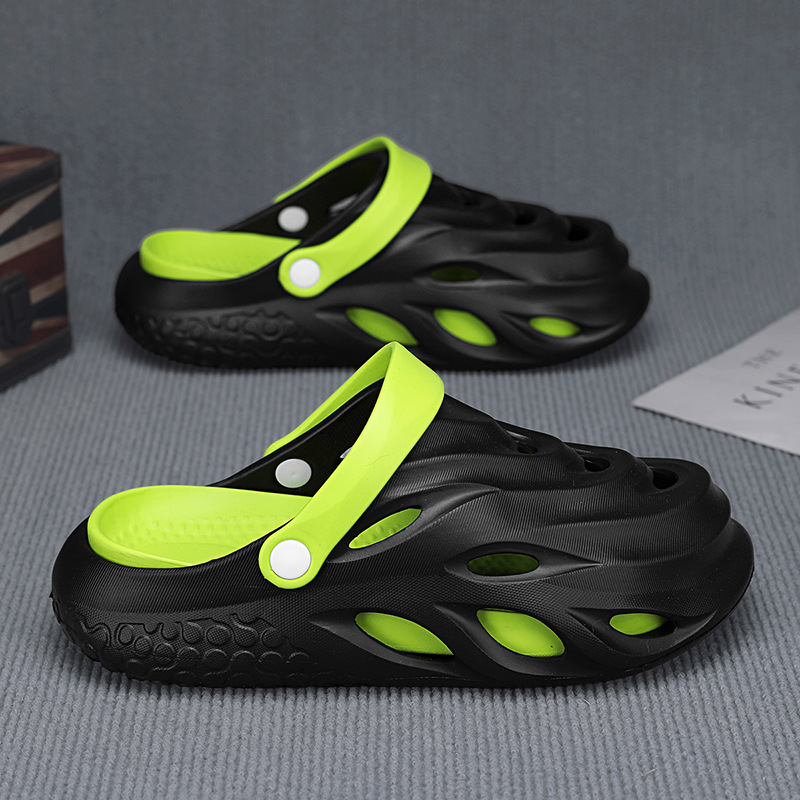 Baotou zapatillas frías de verano pareja de moda de tamaño grande red red red agujero zapatos nuevos zapatos de playa EVA de piso grueso image 3