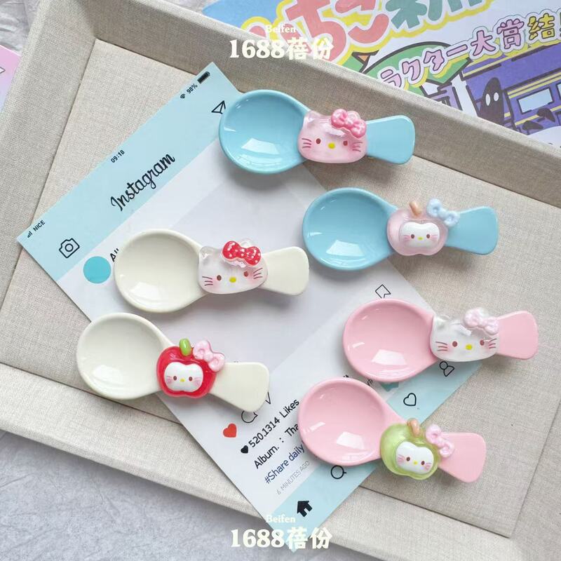 Fun Cartoon Apple KT Spoon Hairpin Cute All-match Girl Heartbreak Duckmouth Clip Children's Bangs Side Clip