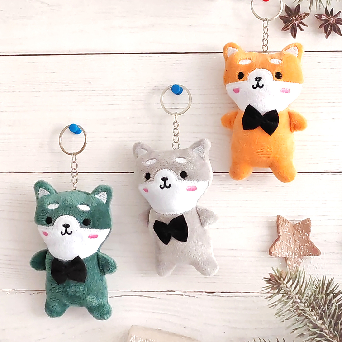 Llavero Colgante de Peluche de Panda con Relleno de Algodón PP para Llaves y Bolsos image 44