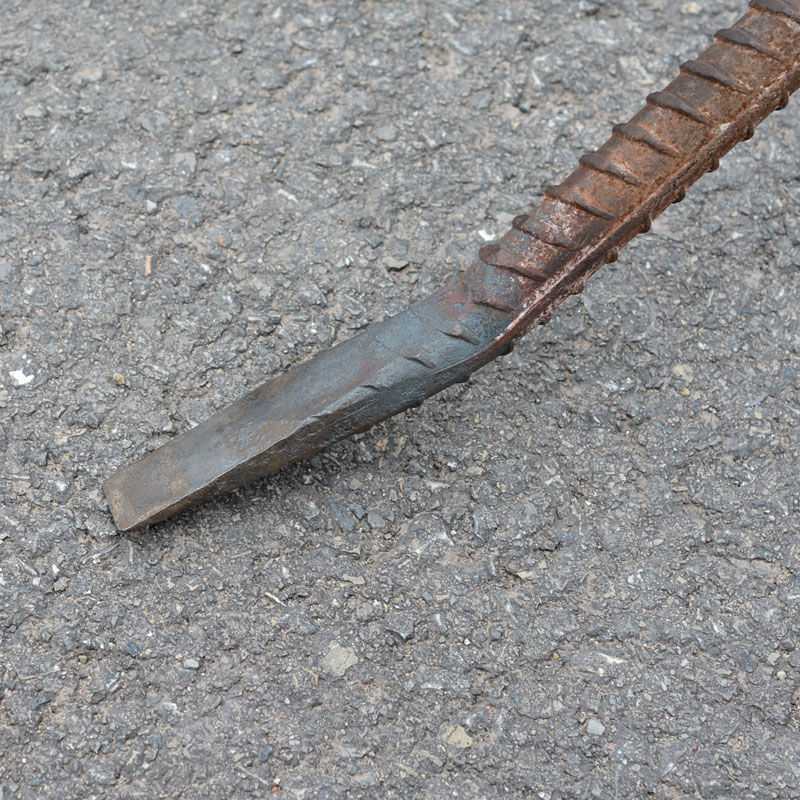 木工撬棍螺纹钢拆模撬杠手工锻打7字形撬棒|ms