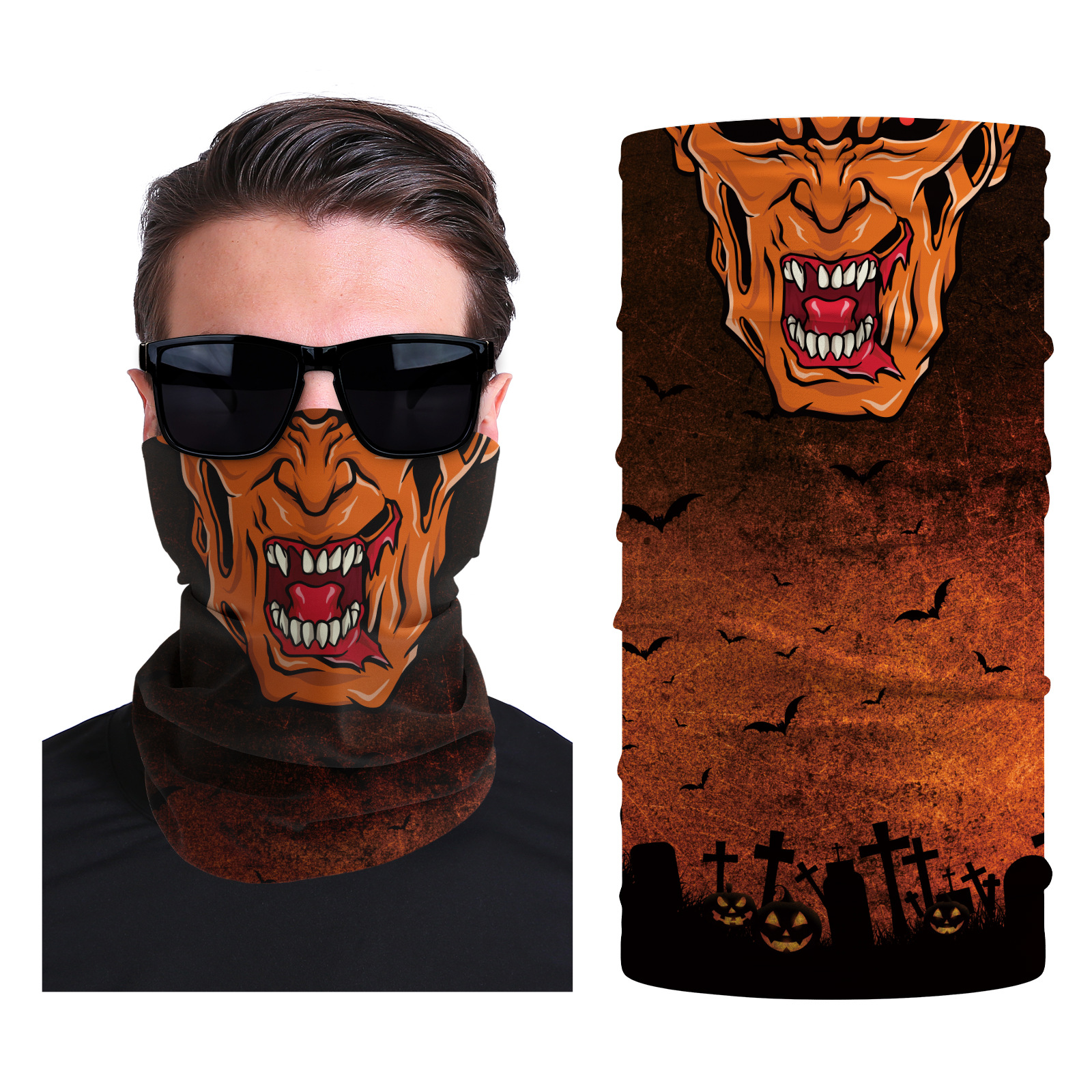 Xun hui transfronterizo media cara cráneo bufanda mágica sombrilla de viaje al aire libre máscara de equitación cuello de protección uv