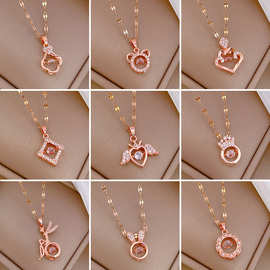 定制链接铜微镶项链出货时间10-15天来样定做不支持发图片谢谢