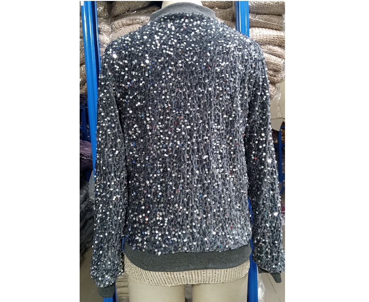 Giacca donna in flanella con paillettes stile elegante_voghion.com