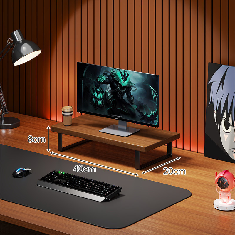 Soporte Elevador para Monitor de Computadora de Madera Organizador para Escritorio