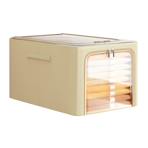Folding Clothes Organizer Basket PVC Moisture-Proof Visible Patchwork Box Right Angle New Thick Household Oxford Cloth Storage Box