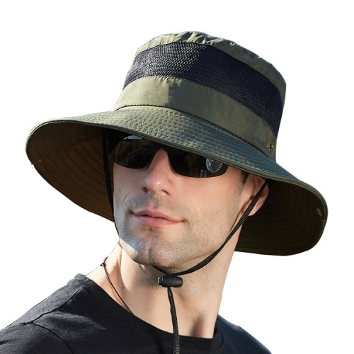 9201 New Summer Mesh Breathable Fisherman Hat for Men Outdoor Climbing Hat for Women Wide-brim Sun Hat Bини Hat