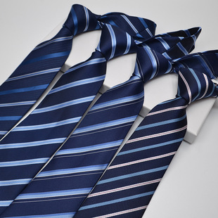 Korean high-end black knotted Korean style business formal attire groom wedding stripes men hand-fitting business tie