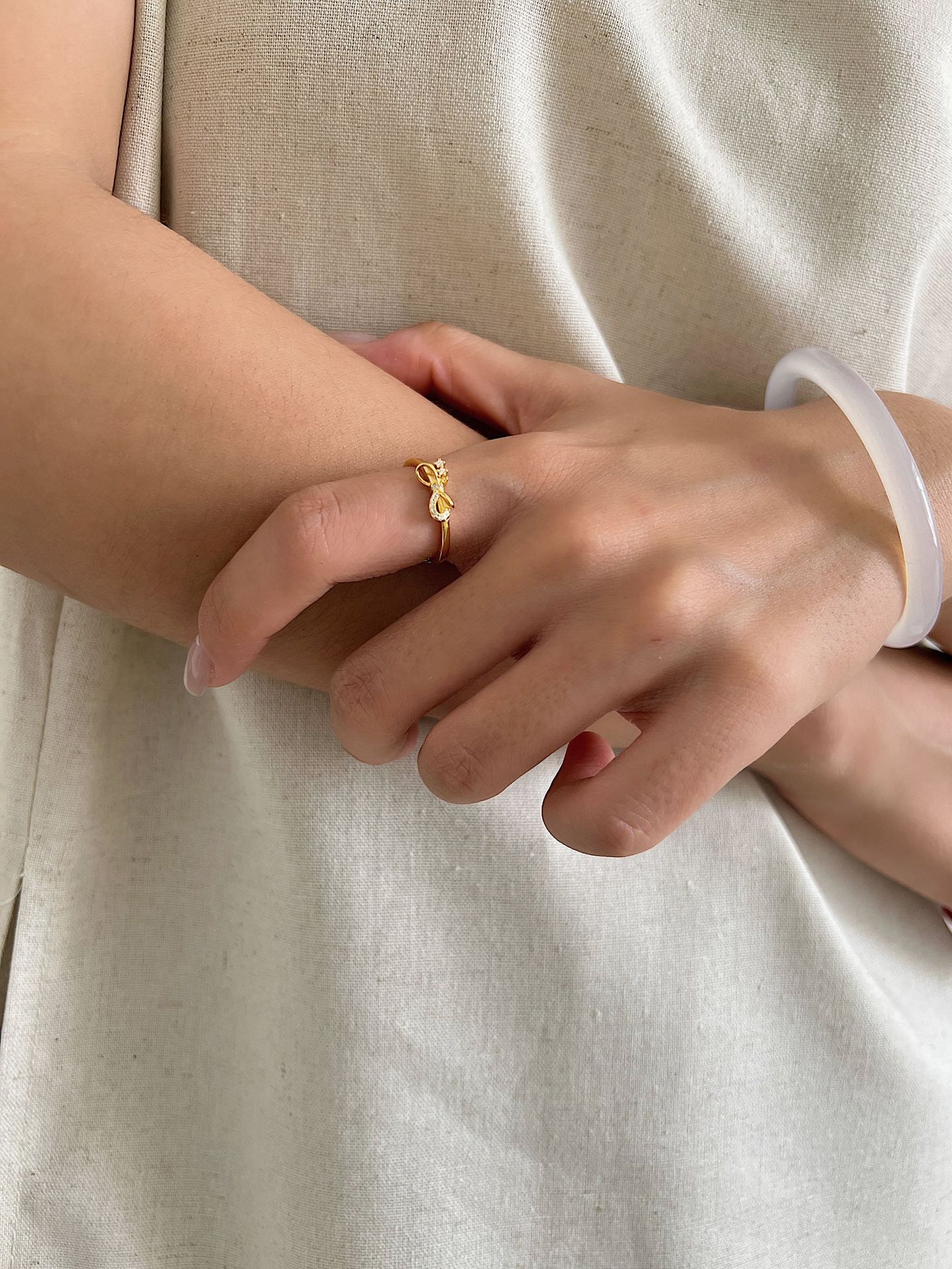 Argent Sterling 925 Noeud D'Arc Bague Réglable display picture 2