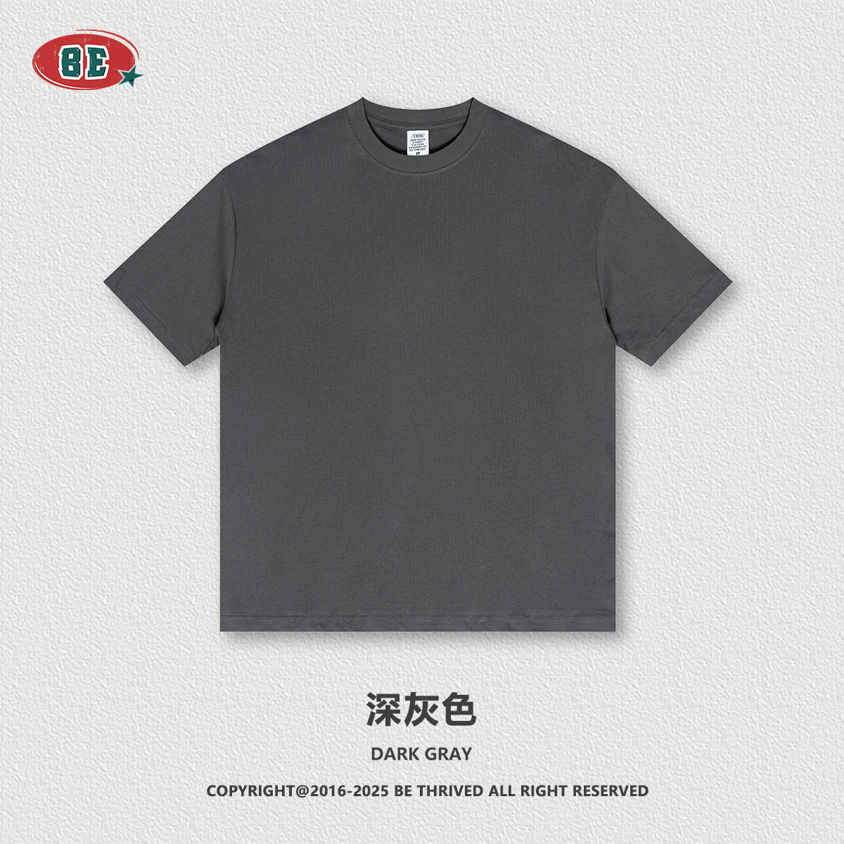 BE Men's 2025 Camisa en blanco de manga corta de algodón puro de color sólido para hombres Camiseta suelta de manga corta de marca de moda para hombres verano