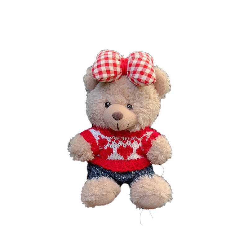 Colgante trasero de coche muñeco de oso de peluche lindo de dibujos animados decoración de maletero motocicleta decoración de bicicleta