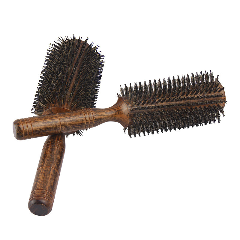 Extra Large Woolen Roll Comb Hollow Big Flower Hair Blowing Comb Hairdressing Big Wave Wave Head Shape Pig Mane Roll Comb