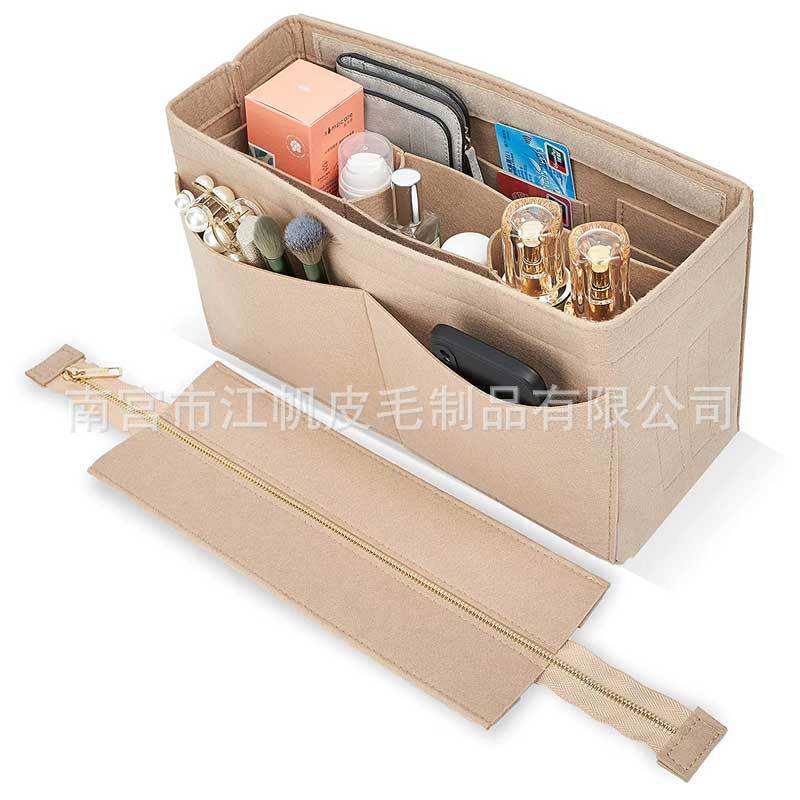 LV Onthego liner bolsa de soporte bolso de mano bolsa de forro bolsa de cosméticos bolsa de fieltro bolsa media cremallera extraíble