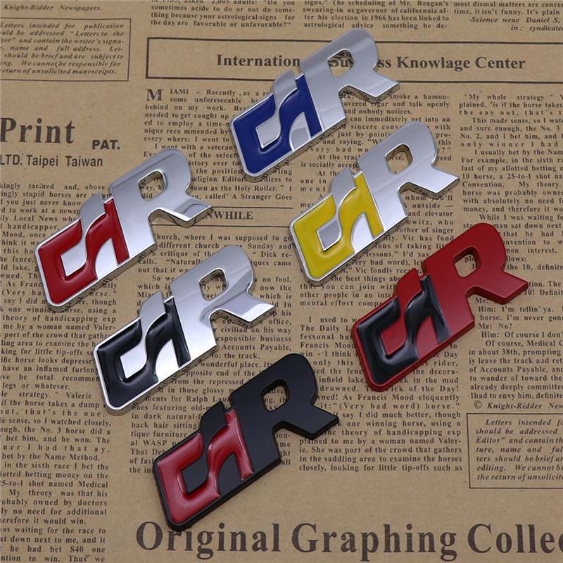 フォルクスワーゲン R 車のロゴ、Bora R 車体ステッカー、ゴルフパーソナライズ SR 車のロゴ、リアステッカー、修正された R 金属ロゴに適しています。|undefined