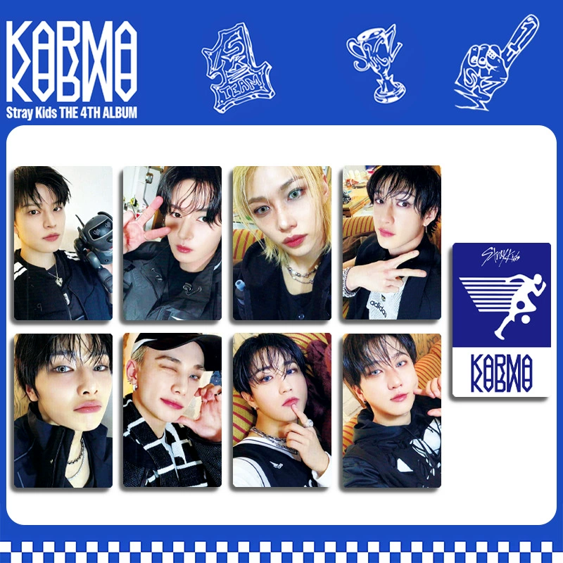 STRAY KIDS "KARMA" мини-карточка карта, случайная карта, карточка альбома, периферия Хуанг Хёнджин и Ли Ёнфу