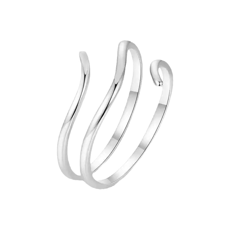 Vintage French Style Three-layer Wave Ring For Women Elegant_voghion.com